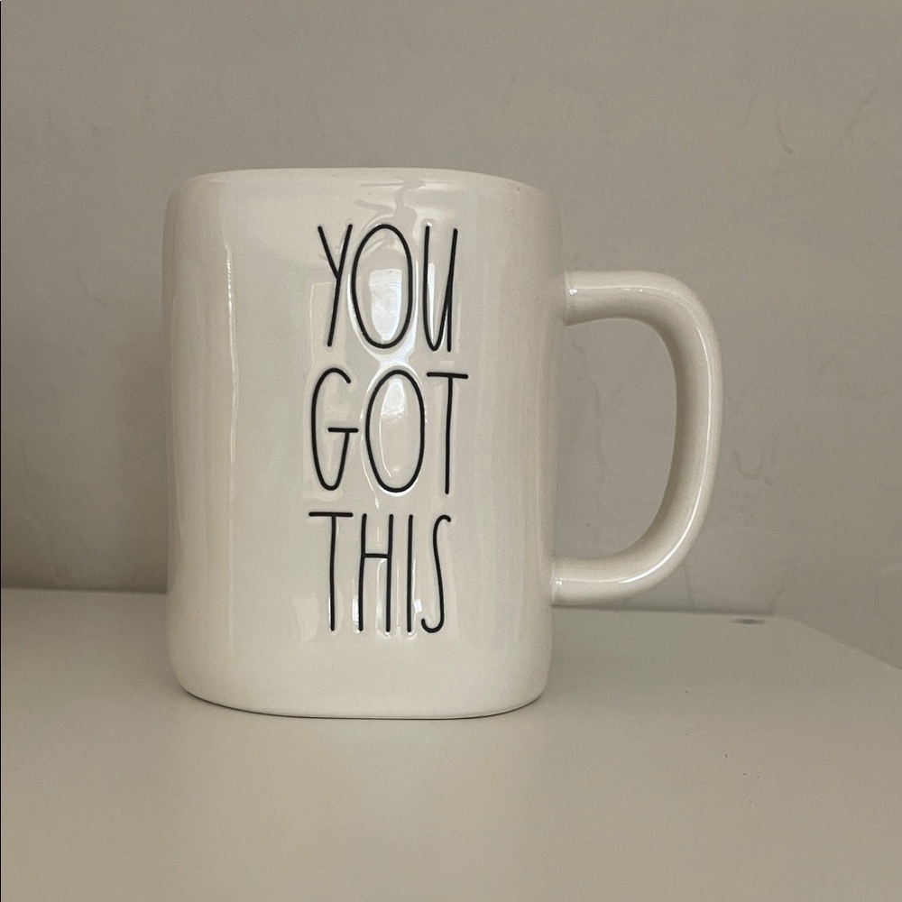 Rae Dunn White Motivational Mug